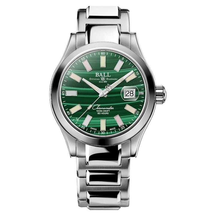 Ball Watch Watch Engineer M Marvelight Amazing Grace 40mm Malachite Dial Silver Steel Bracelet