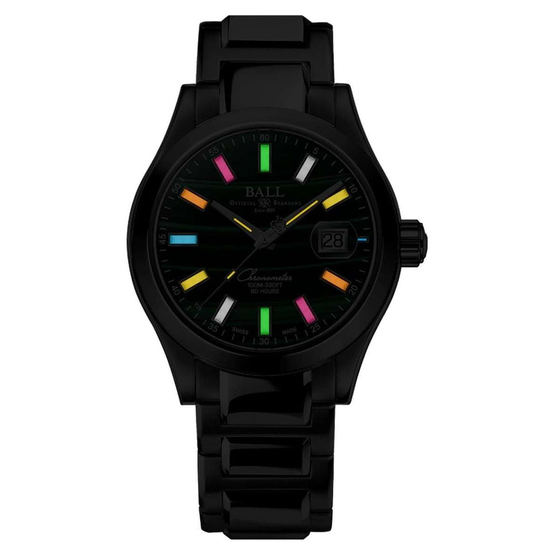 Ball Watch Watch Engineer M Marvelight Amazing Grace 40mm Malachite Dial Silver Steel Bracelet