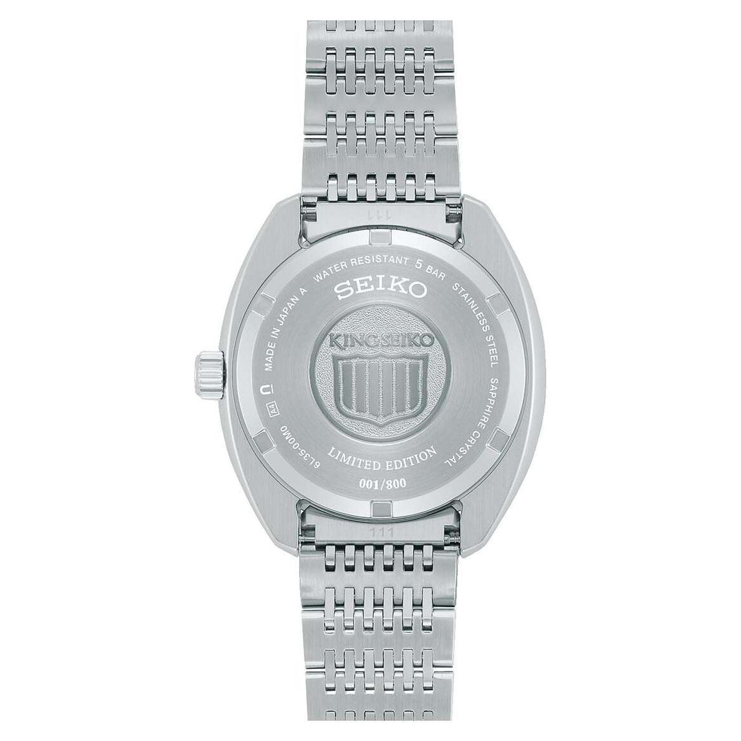 King Seiko 39.4mm Black Dial Silver Strap