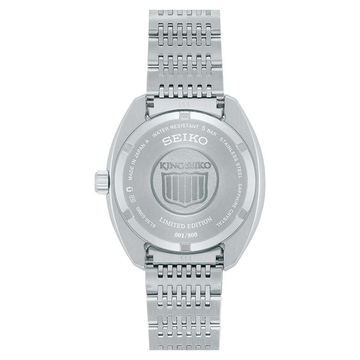 King Seiko 39.4mm Black Dial Silver Strap
