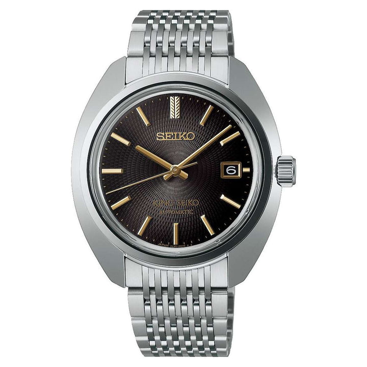King Seiko 39.4mm Black Dial Silver Strap