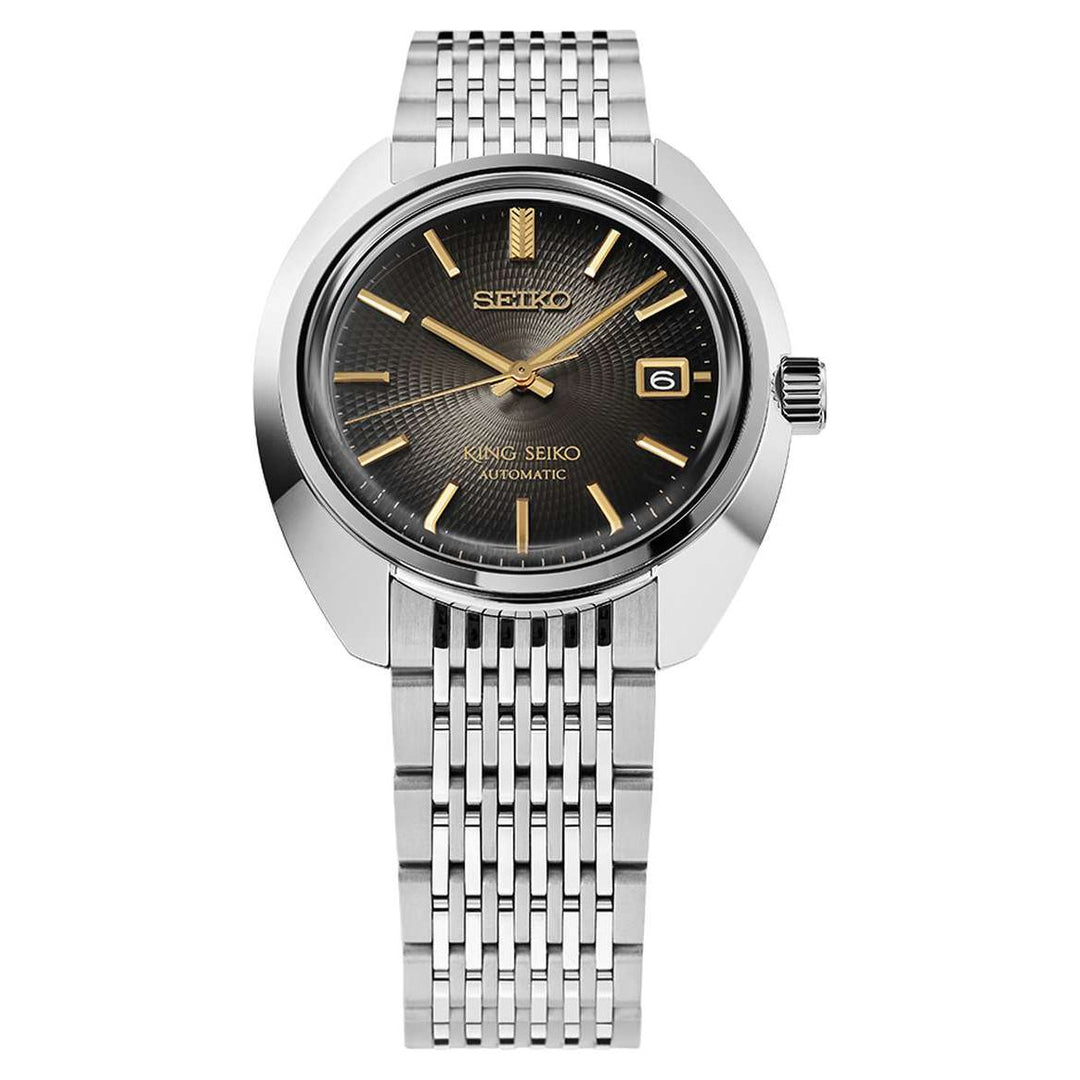 King Seiko 39.4mm Black Dial Silver Strap