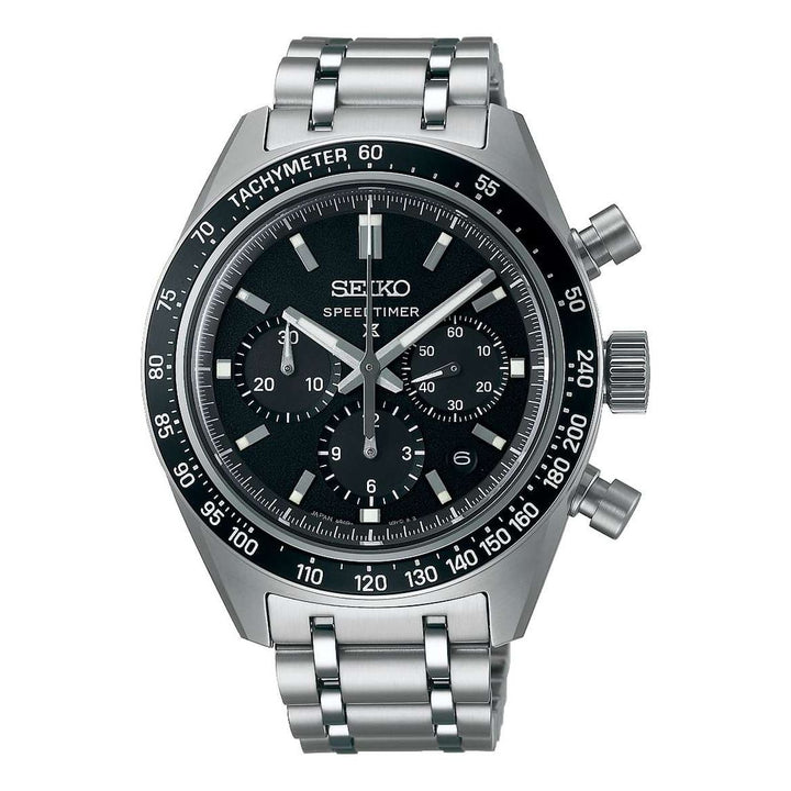 Seiko Prospex Speedtimer 42mm Black Dial Silver Stainless Steel Bracelet
