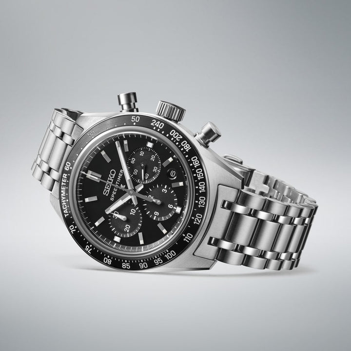 Seiko Prospex Speedtimer 42mm Black Dial Silver Stainless Steel Bracelet