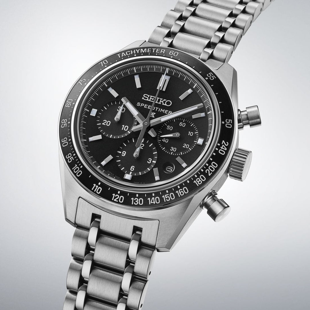 Seiko Prospex Speedtimer 42mm Black Dial Silver Stainless Steel Bracelet