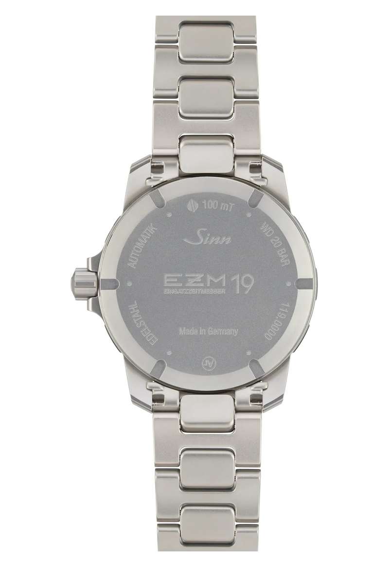 Sinn EZM 19 41mm Black Dial Silver Stainless Steel Bracelet