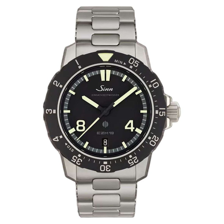 Sinn EZM 19 41mm Black Dial Silver Stainless Steel Bracelet